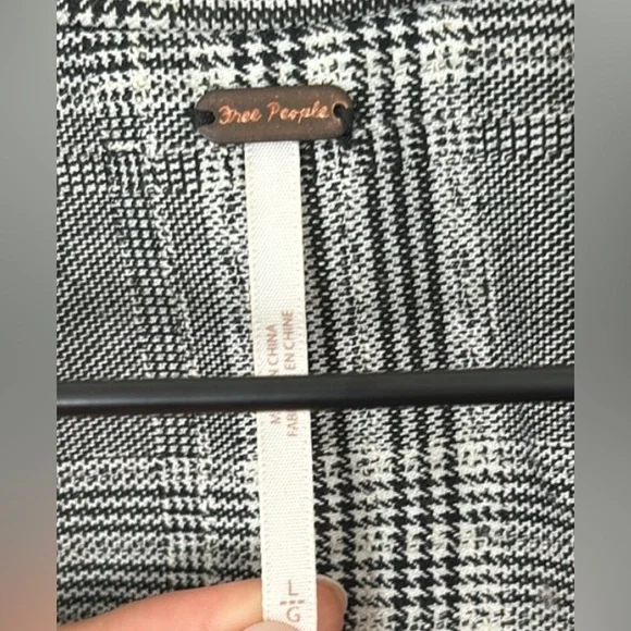 Free People Uptown Blazer Chic Suit Jacket - Black and White Plaid - Picture 3 of 5